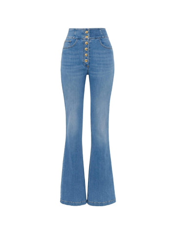 Elisabetta Franchi Jeans con bottoni logati