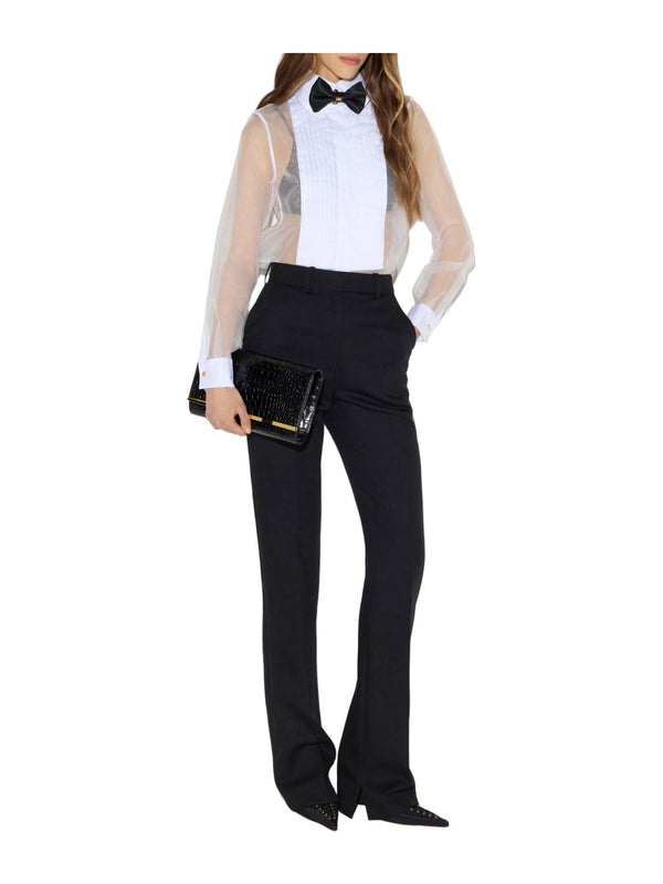 Camicia in organza e cotone