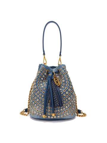 La Carrie Borsa a secchiello in denim Andromeda