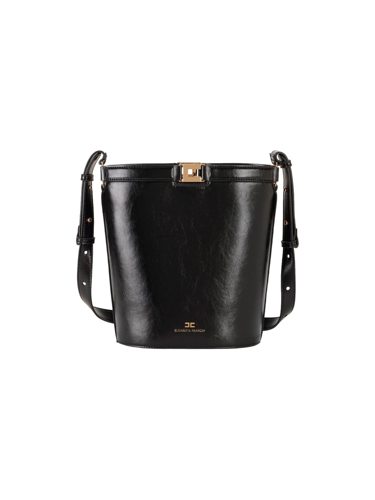 Elisabetta Franchi Borsa a secchiello effetto naplak