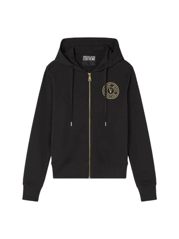 Versace Jeans Couture Felpa con zip e logo V-Emblem