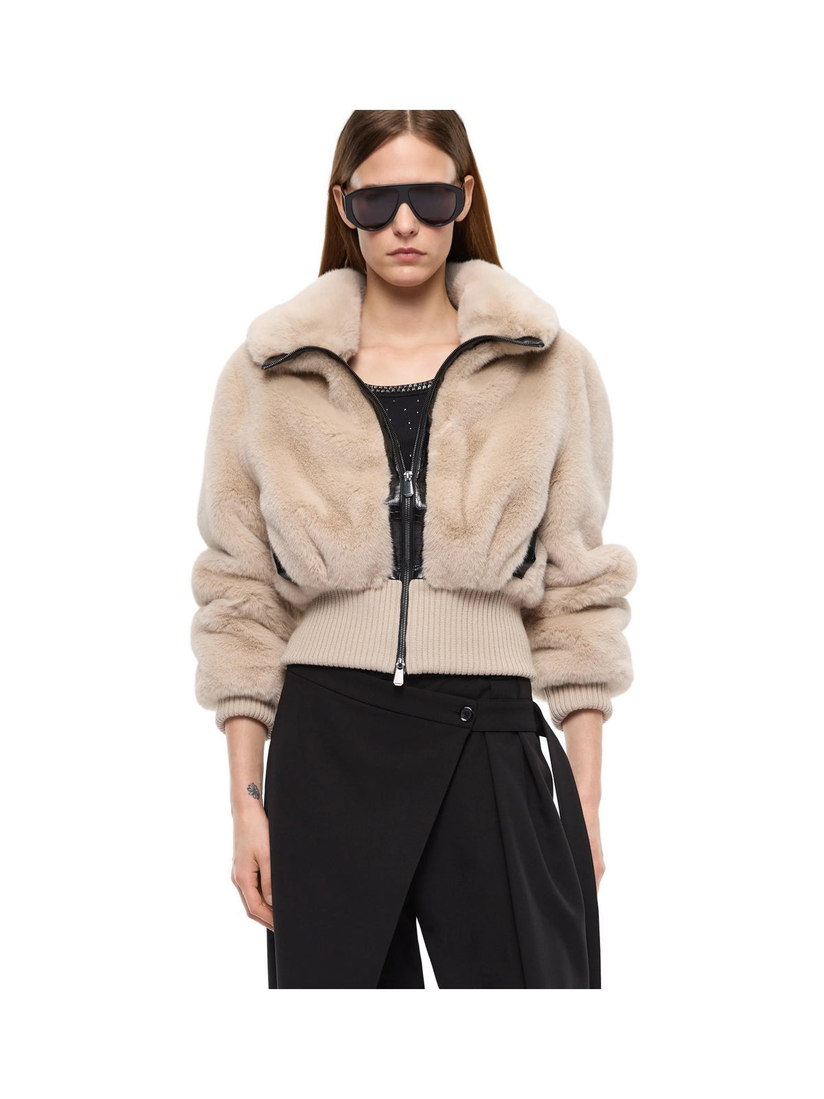 Bomber Corto in Tessuto Aspen