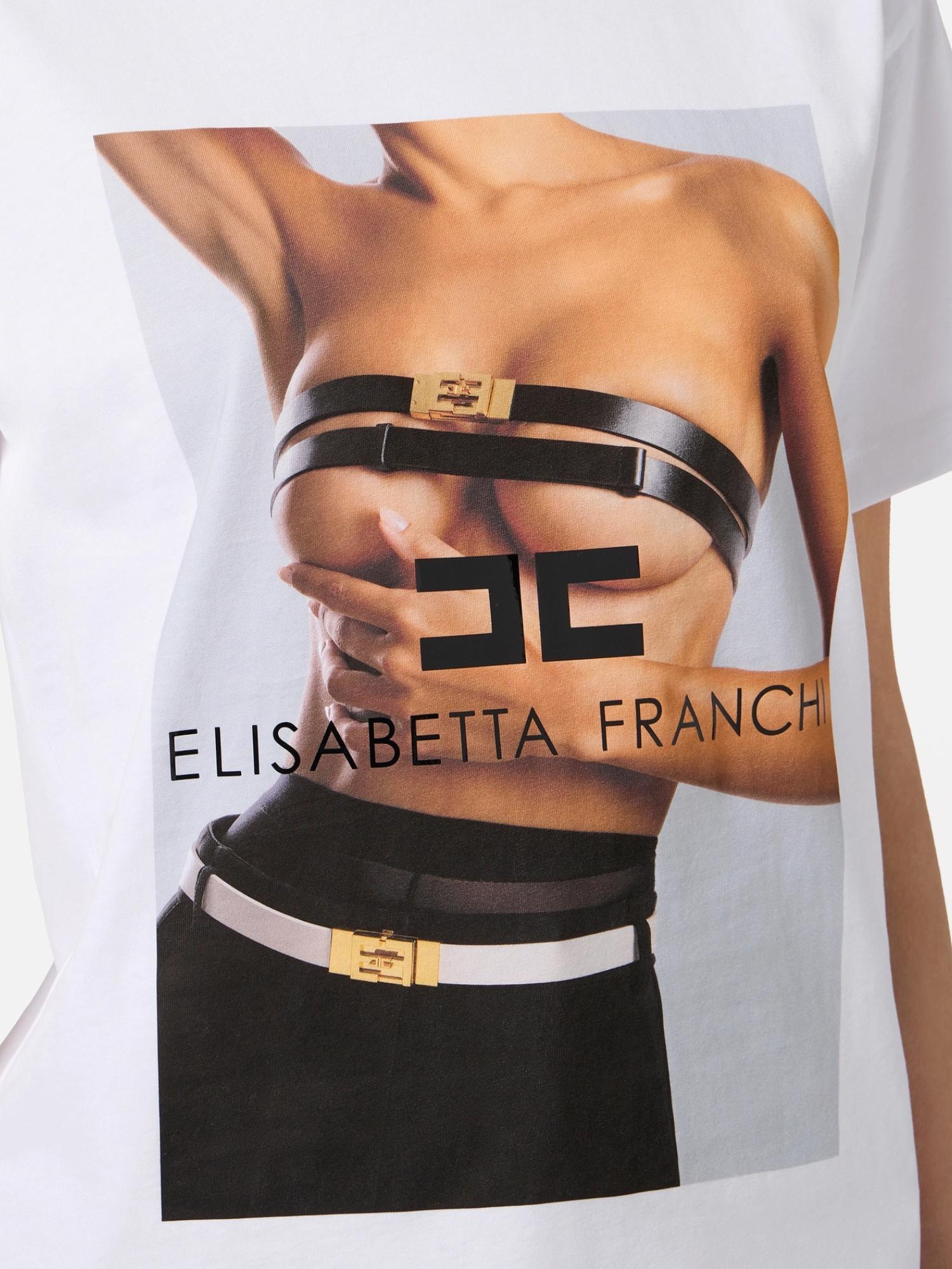 Elisabetta Franchi T-shirt con stampa fotografica