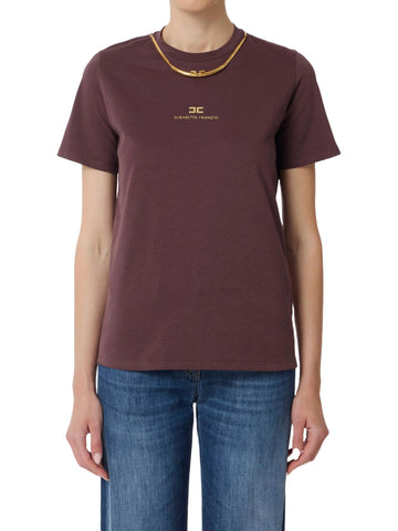 Elisabetta Franchi T-shirt con collana logata