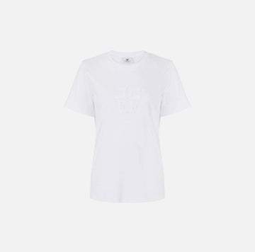 T-shirt in jersey con loghi