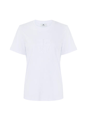 T-shirt in jersey con loghi