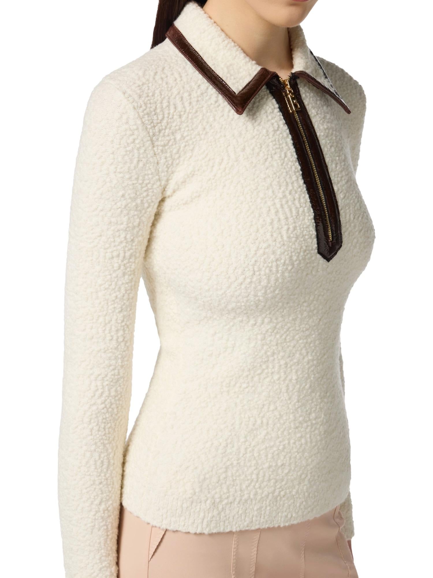 Elisabetta Franchi Polo in maglia bouclè