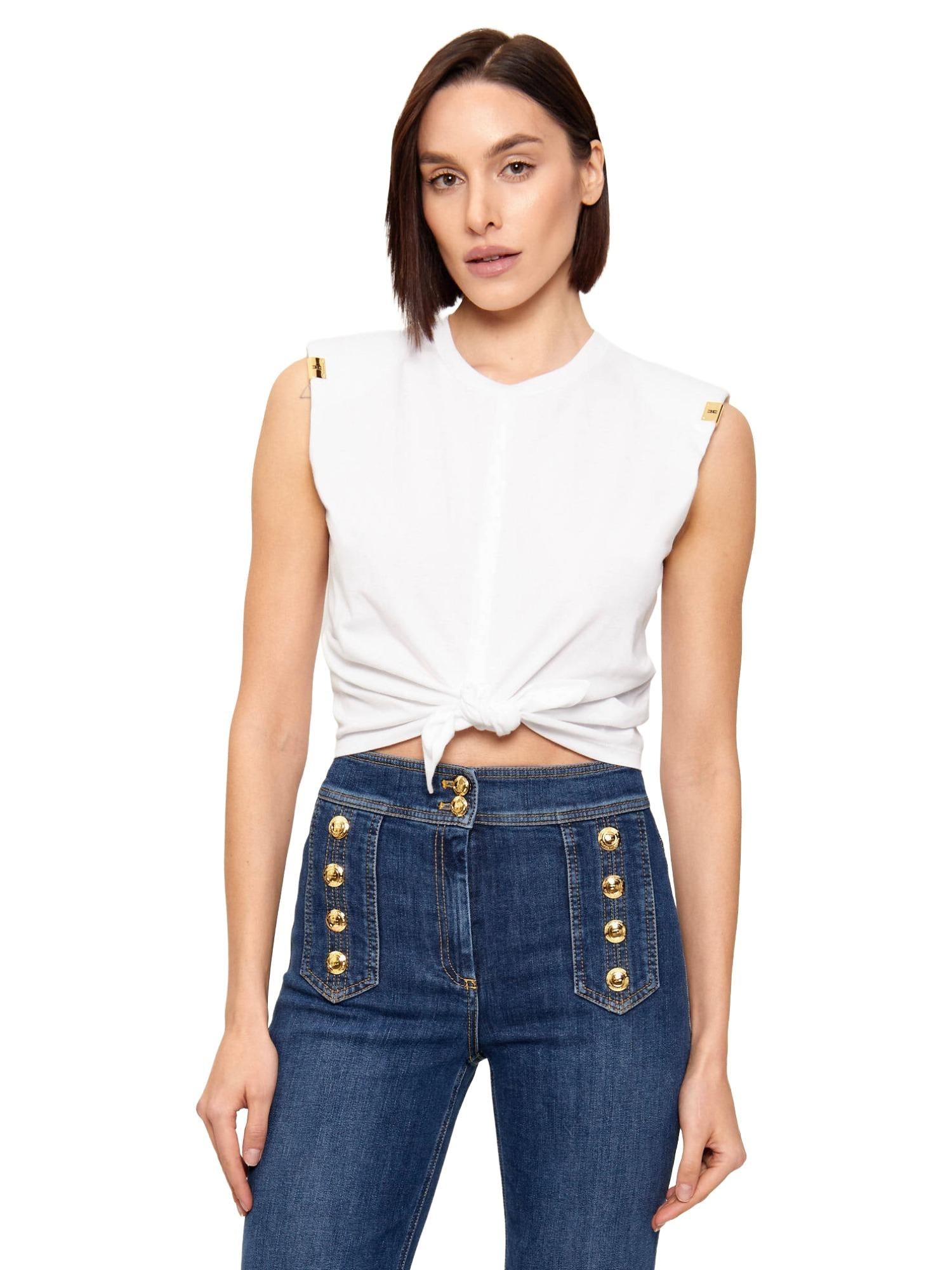 Elisabetta Franchi T-shirt con nodo