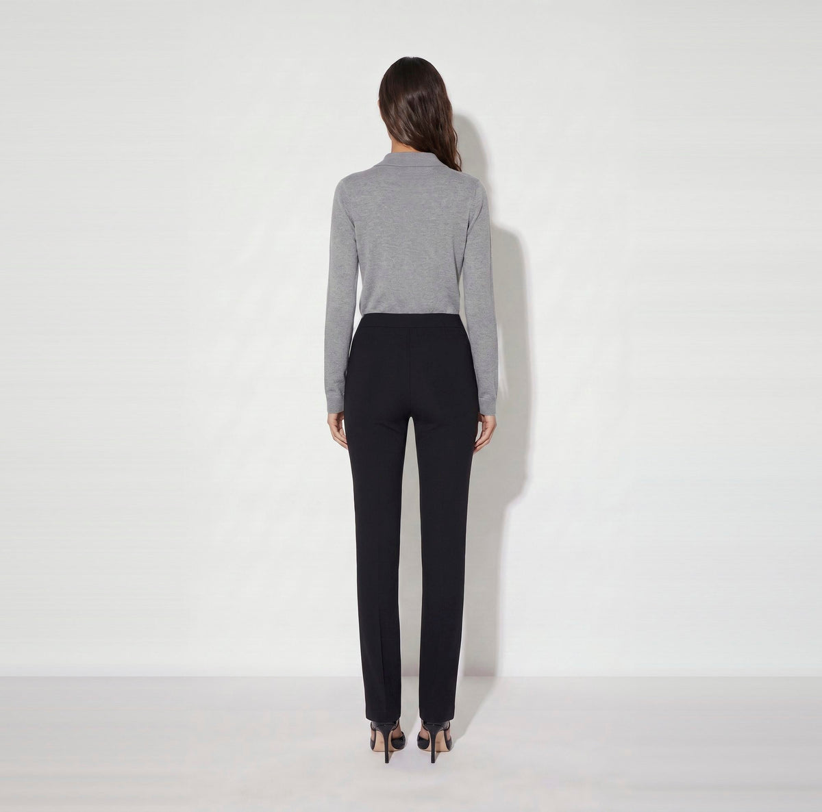 Pantaloni in doppio crêpe stretch