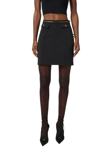 Elisabetta Franchi Gonna con catena gioiello