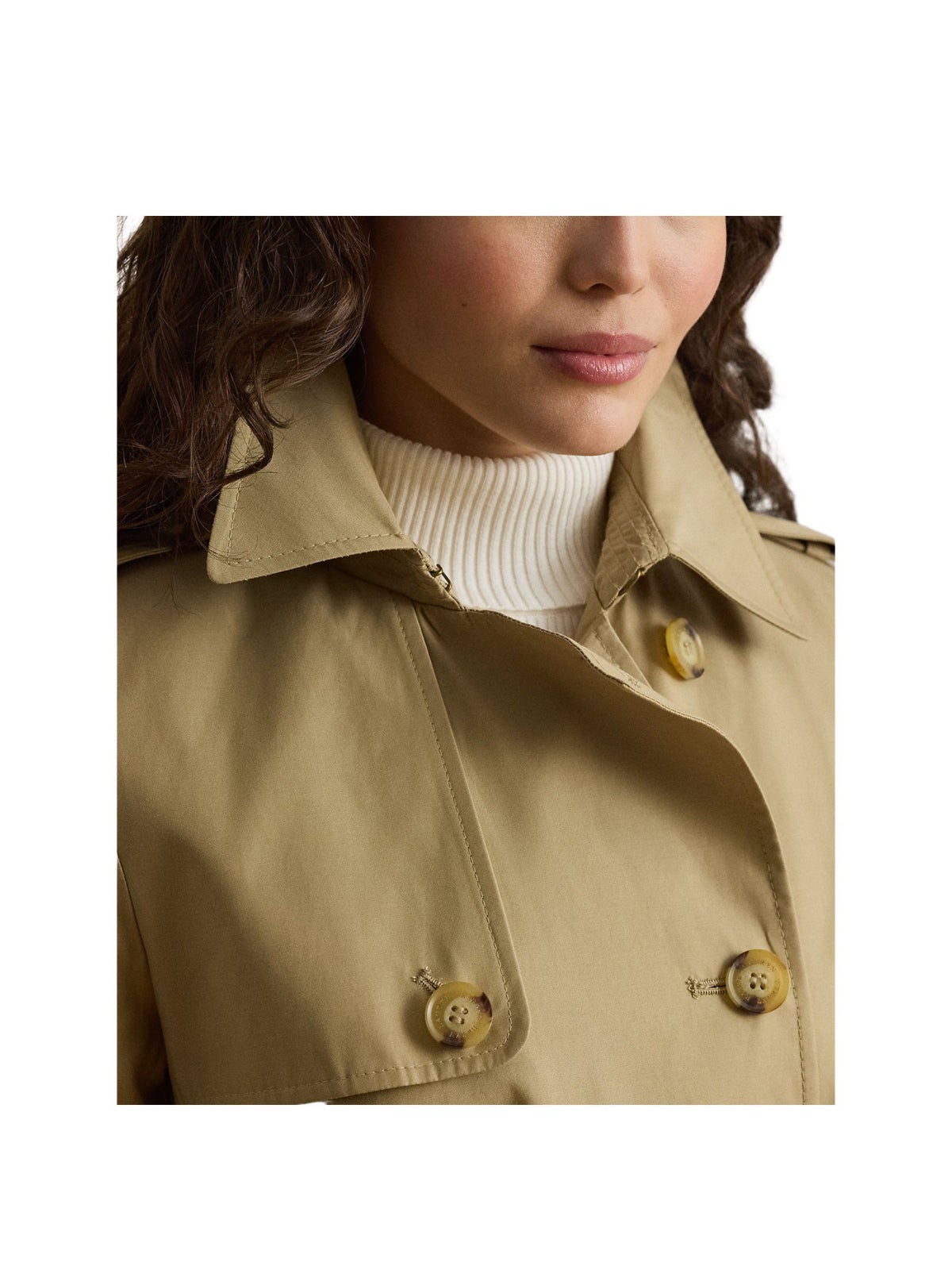 Trench doppiopetto in misto cotone