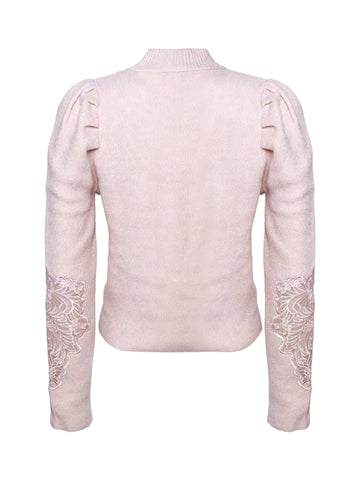 Maglia Aderente con Maniche a Sbuffo