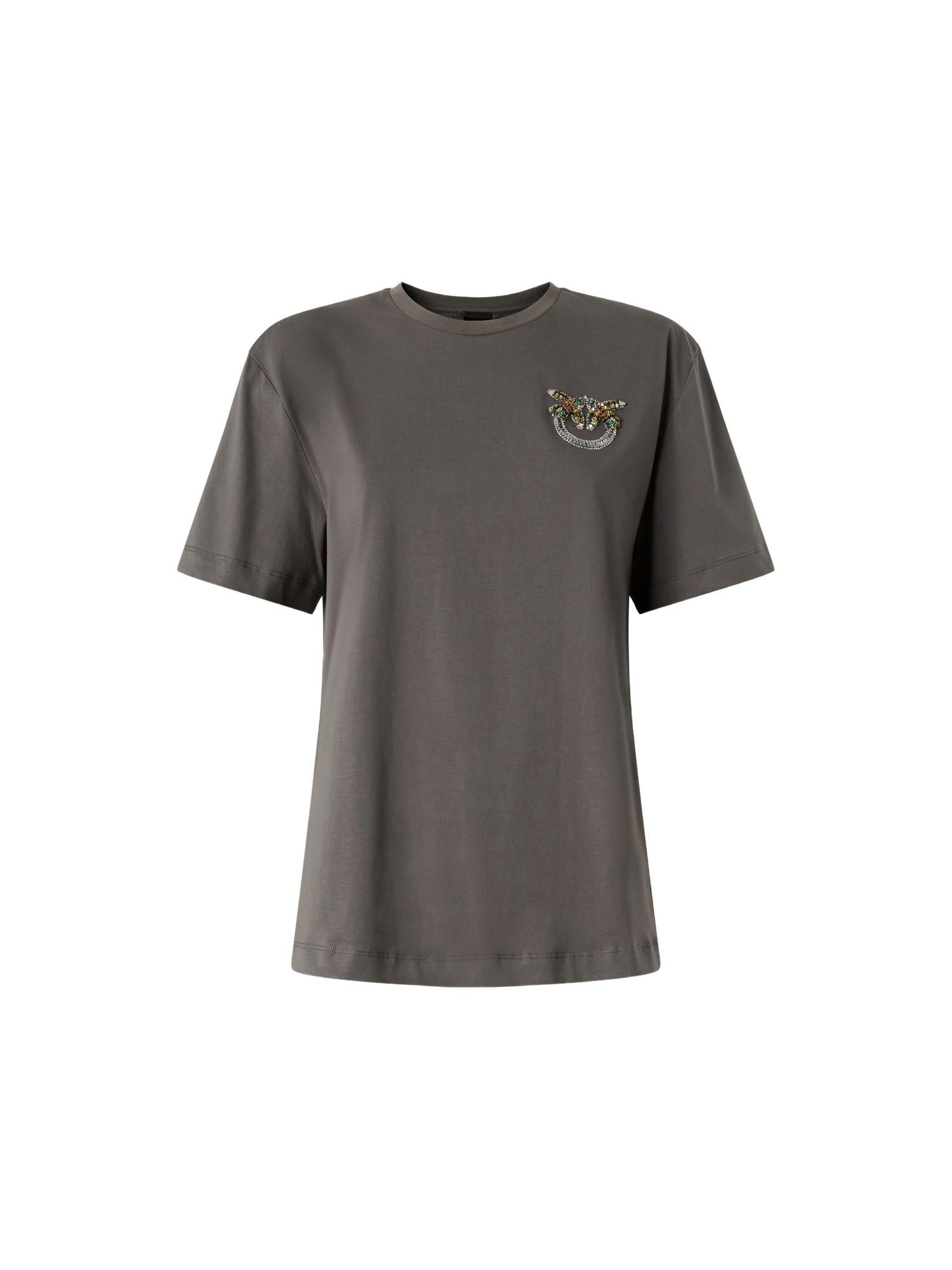Pinko T-shirt con cristalli Strepitoso