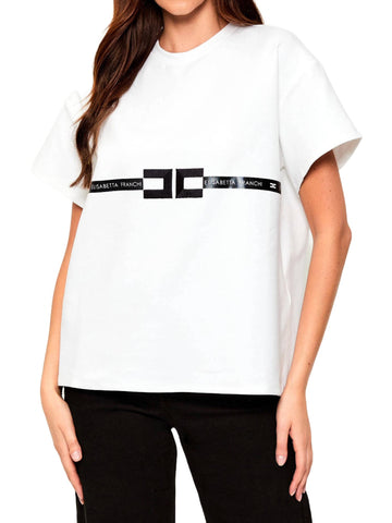 Elisabetta Franchi T-shirt oversize con logo