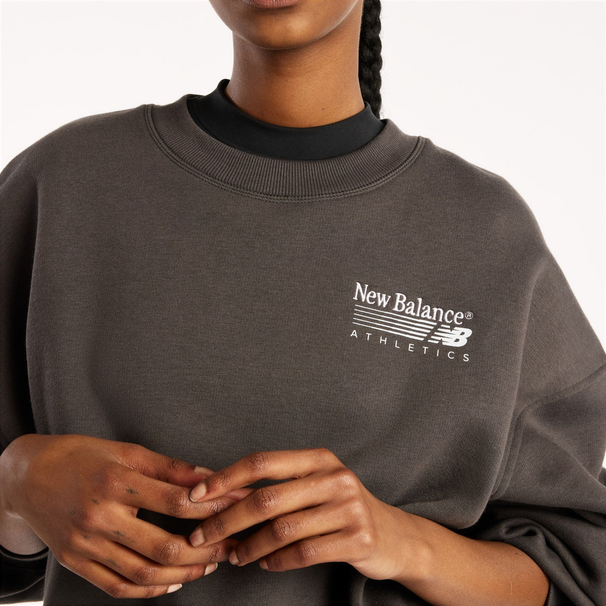 New Balance Felpa Girocollo Trackside Fleece Crew