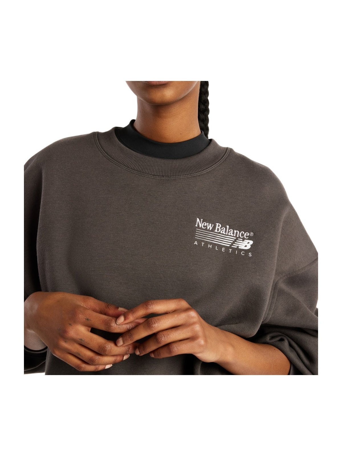 New Balance Felpa Girocollo Trackside Fleece Crew