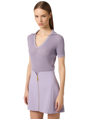 Elisabetta Franchi Polo lavorata con logo