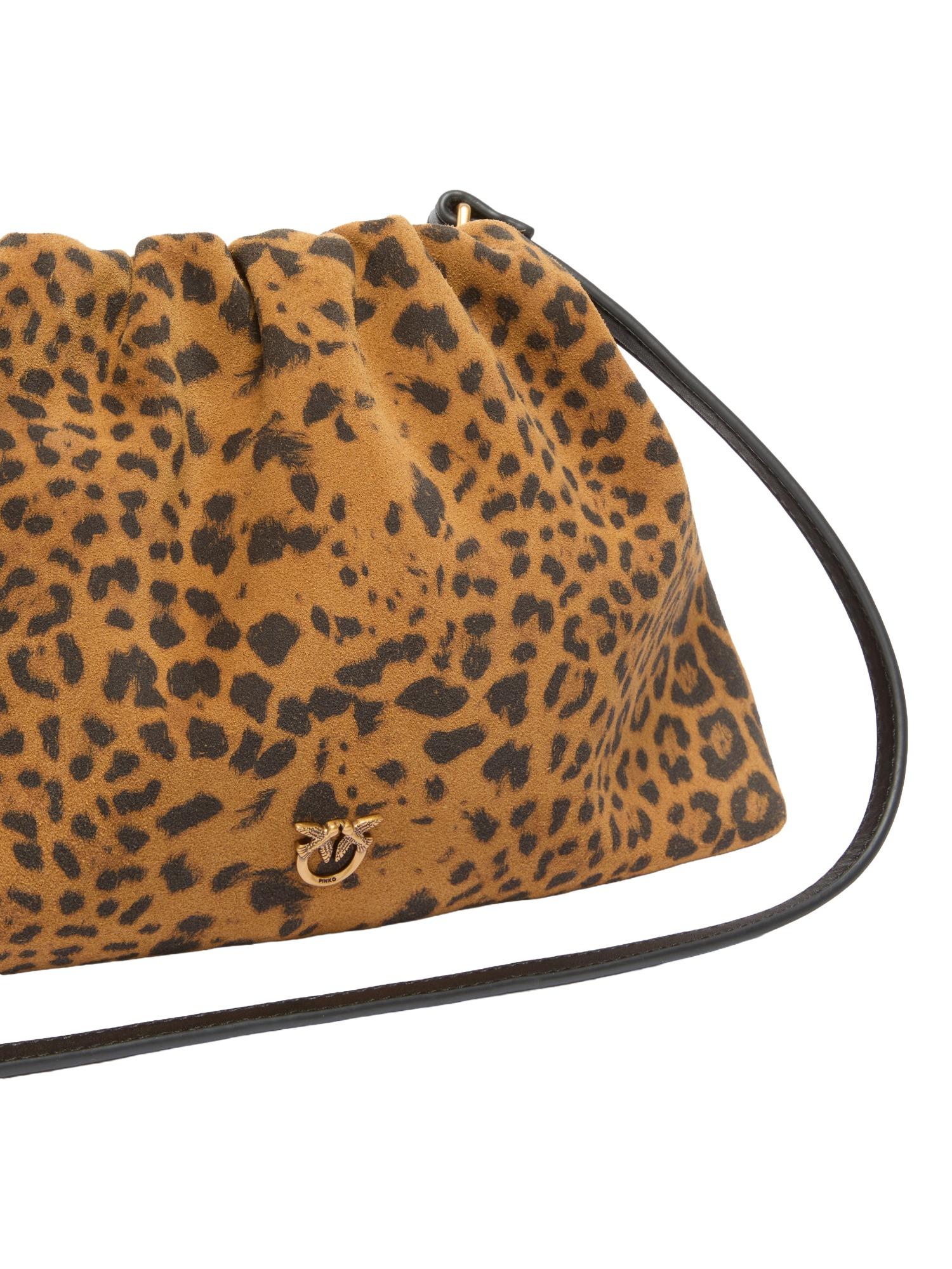 Pinko Borsa leopardata in suede