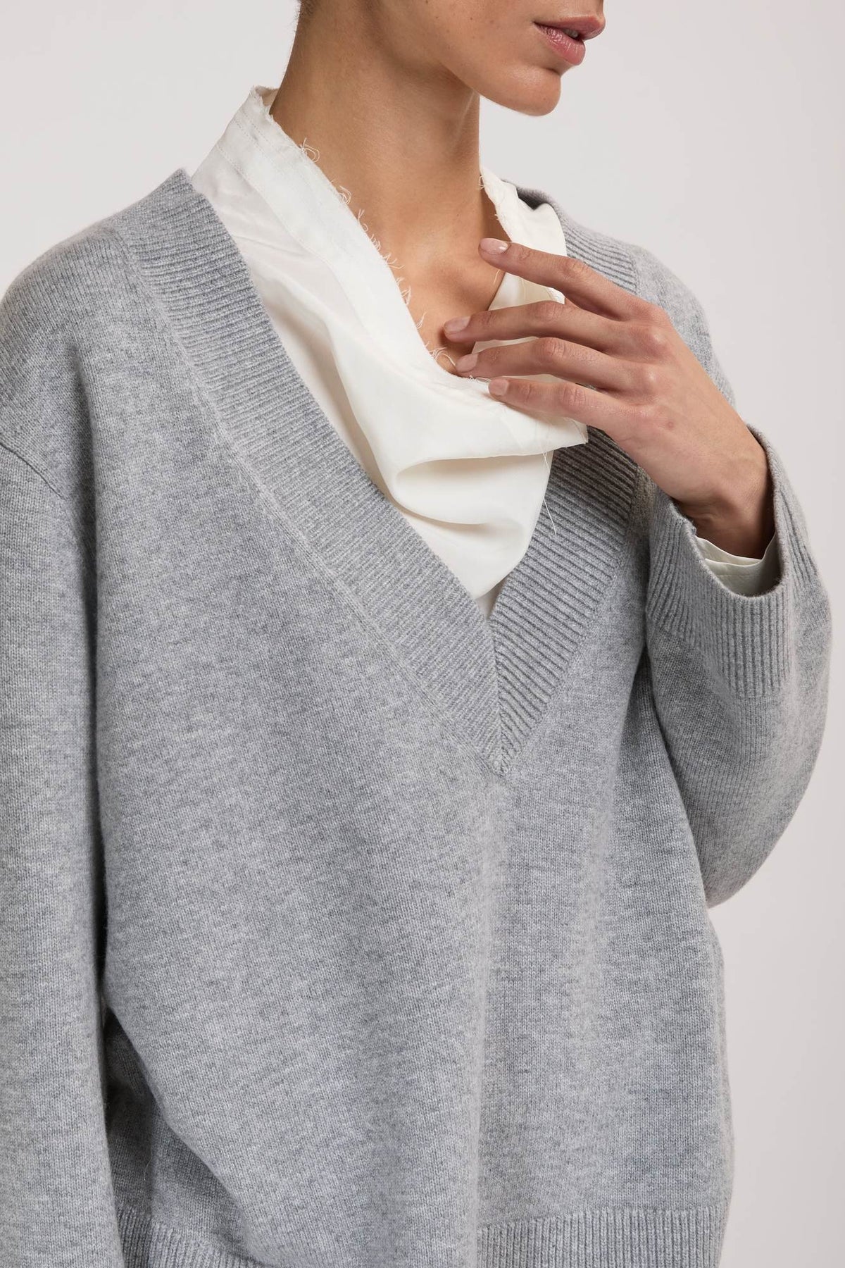 Maglione Over con Scollo a V