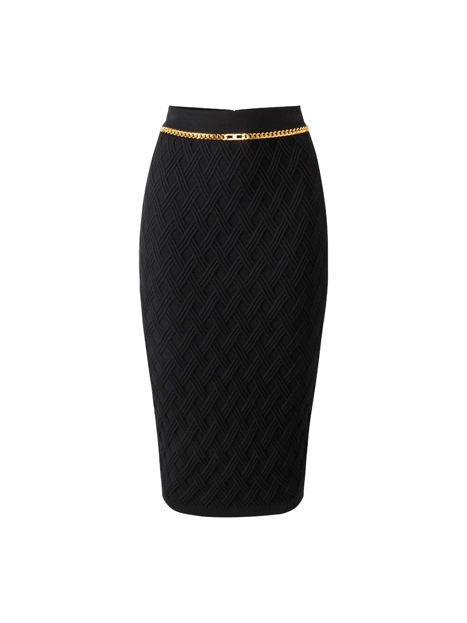 Elisabetta Franchi Gonna in maglia a rombi