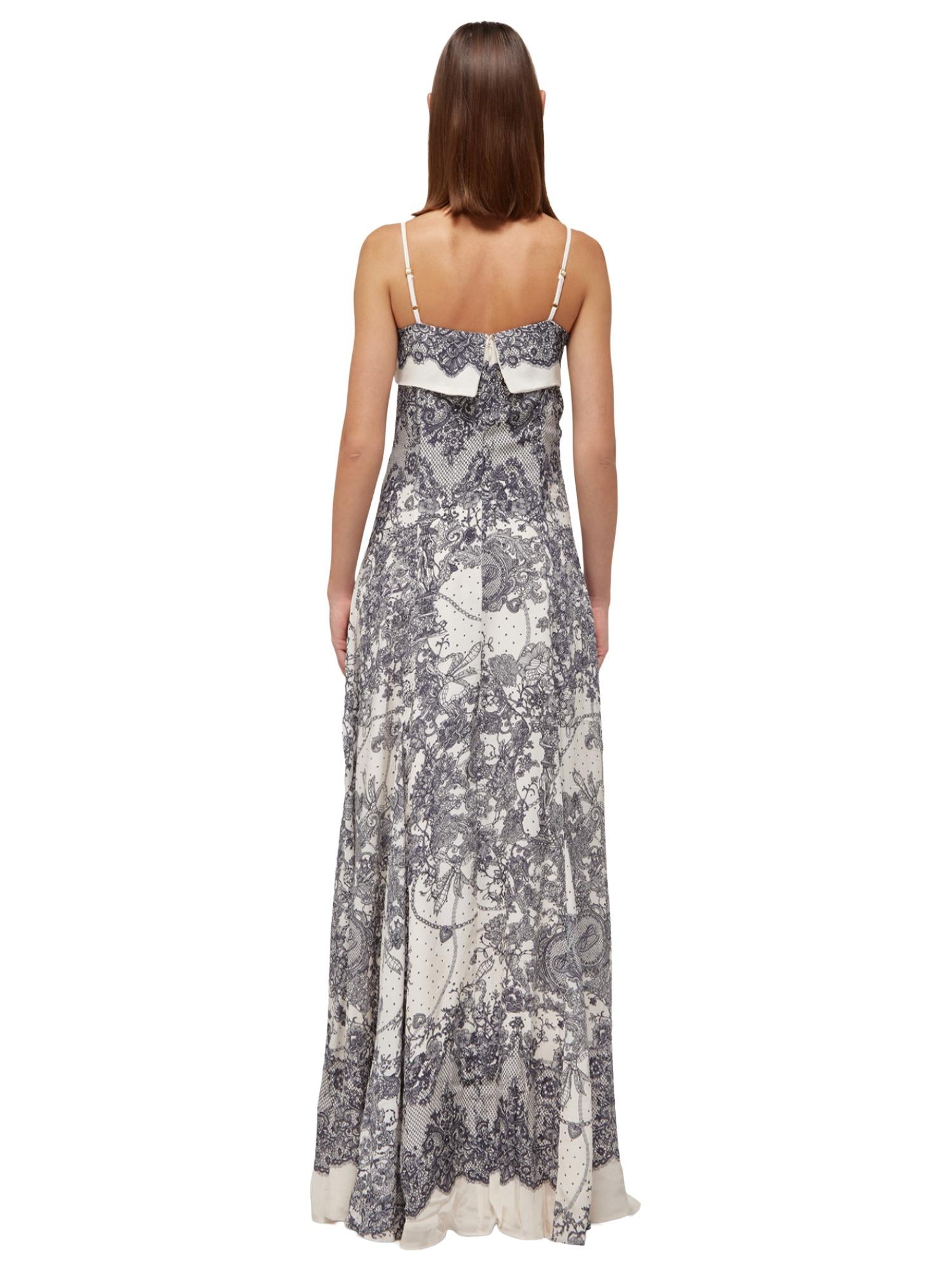 Blugirl Abito lungo con stampa pizzo