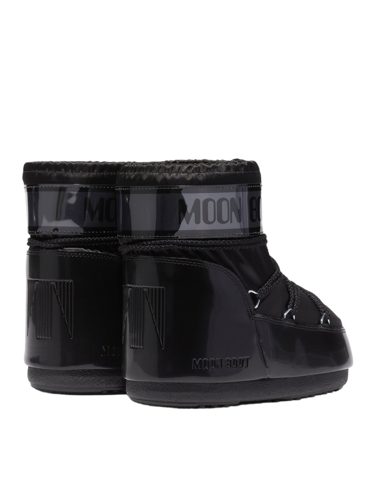 Stivale icon low glance nero in raso