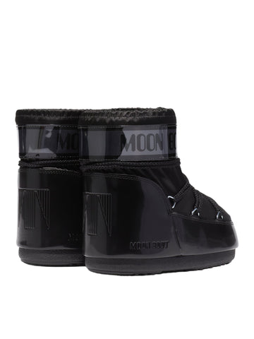 Stivale icon low glance nero in raso