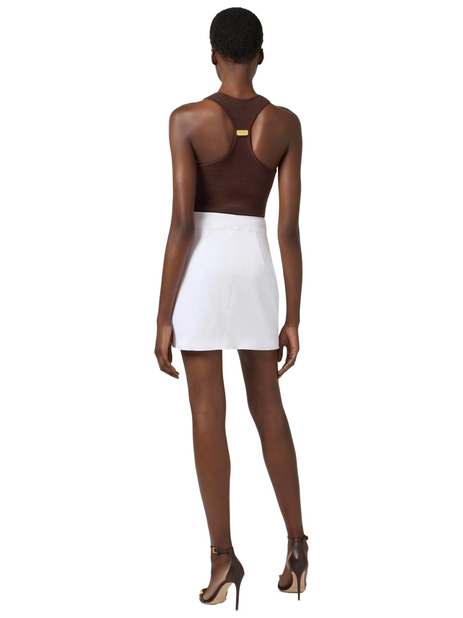 Elisabetta Franchi Gonna con bottoni gioiello