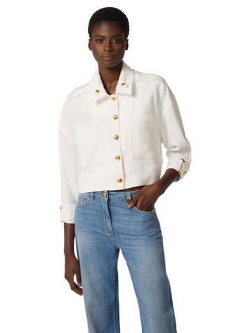 Elisabetta Franchi Caban con bottoni gioiello