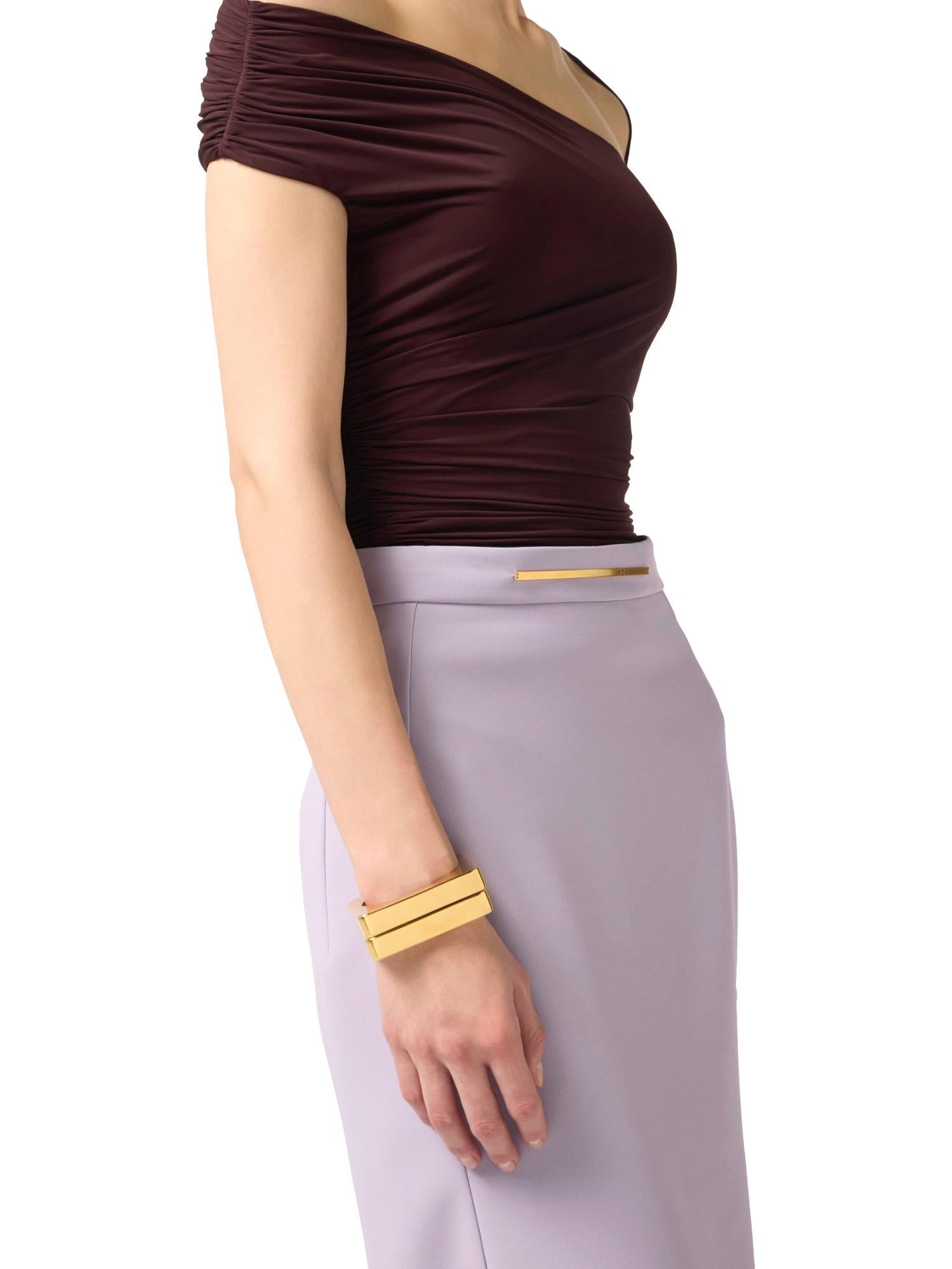 Elisabetta Franchi Bracciali rigidi con logo inciso