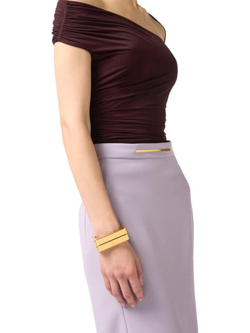 Elisabetta Franchi Bracciali rigidi con logo inciso