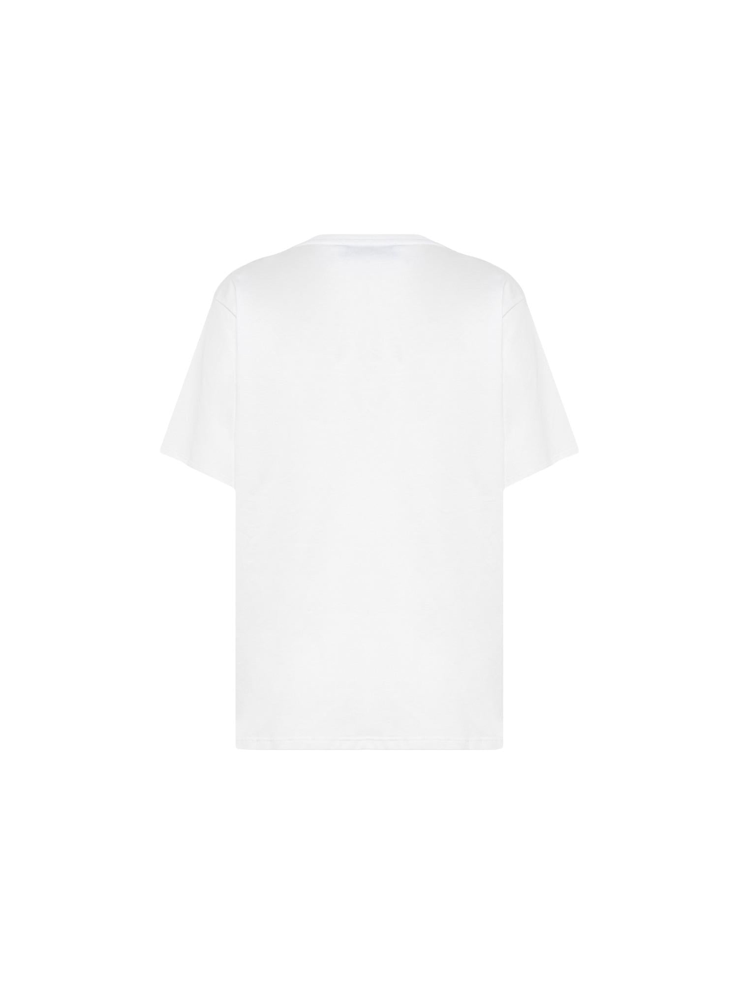 Blugirl T-shirt basic con logo in cristalli