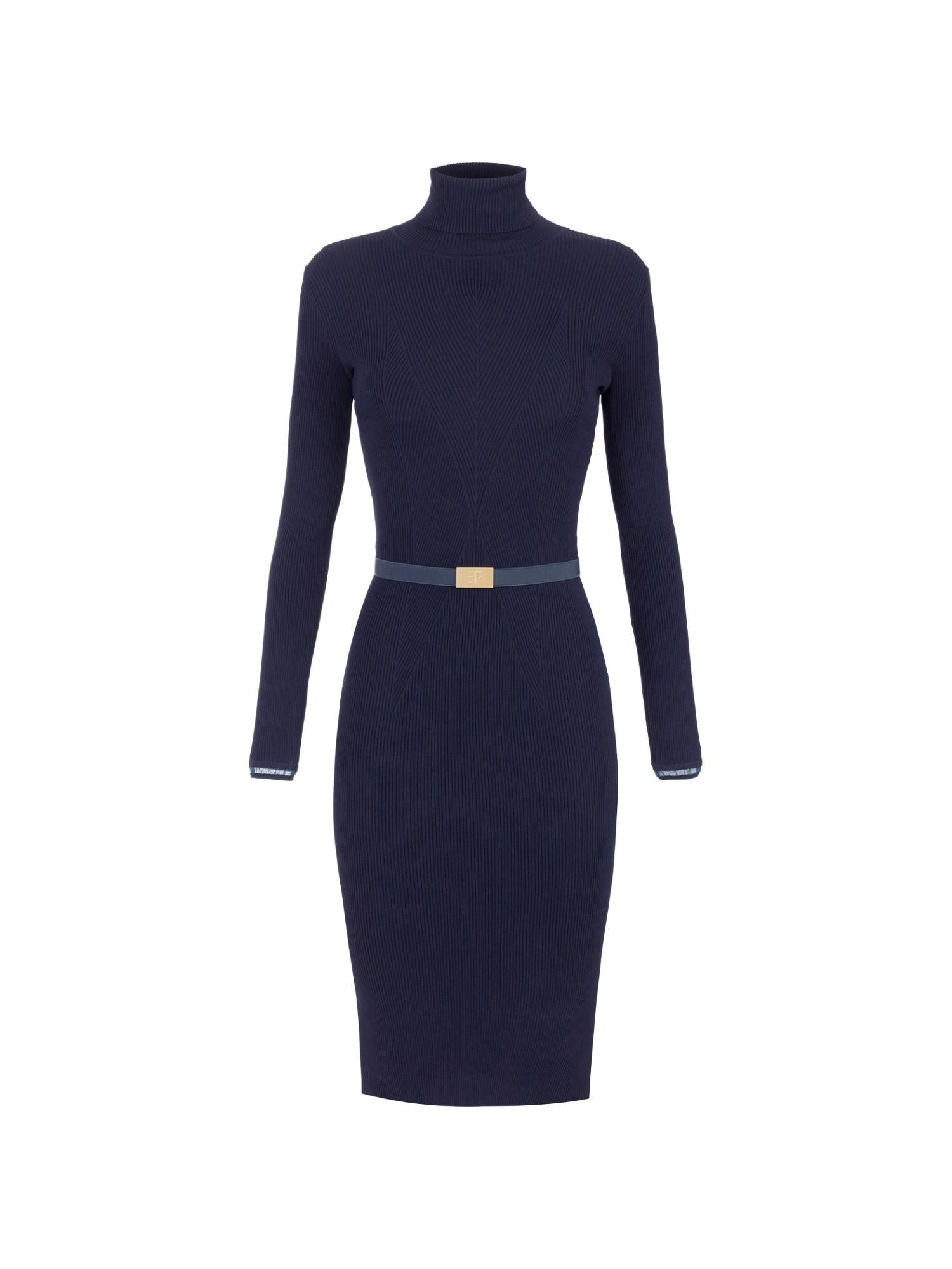 Elisabetta Franchi Abito a dolcevita con cintura