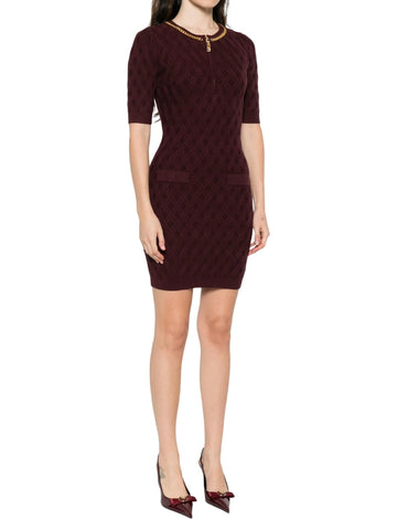 Elisabetta Franchi Abito in maglia a rombi