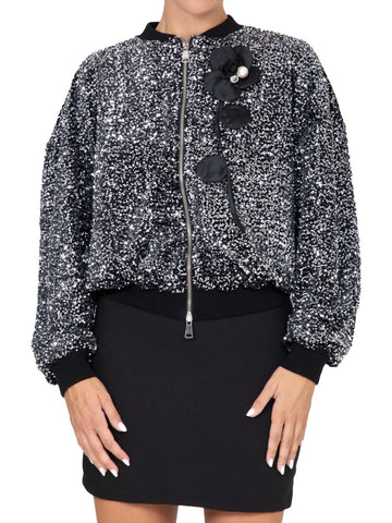 Marc Ellis Bomber con paillettes e rosa