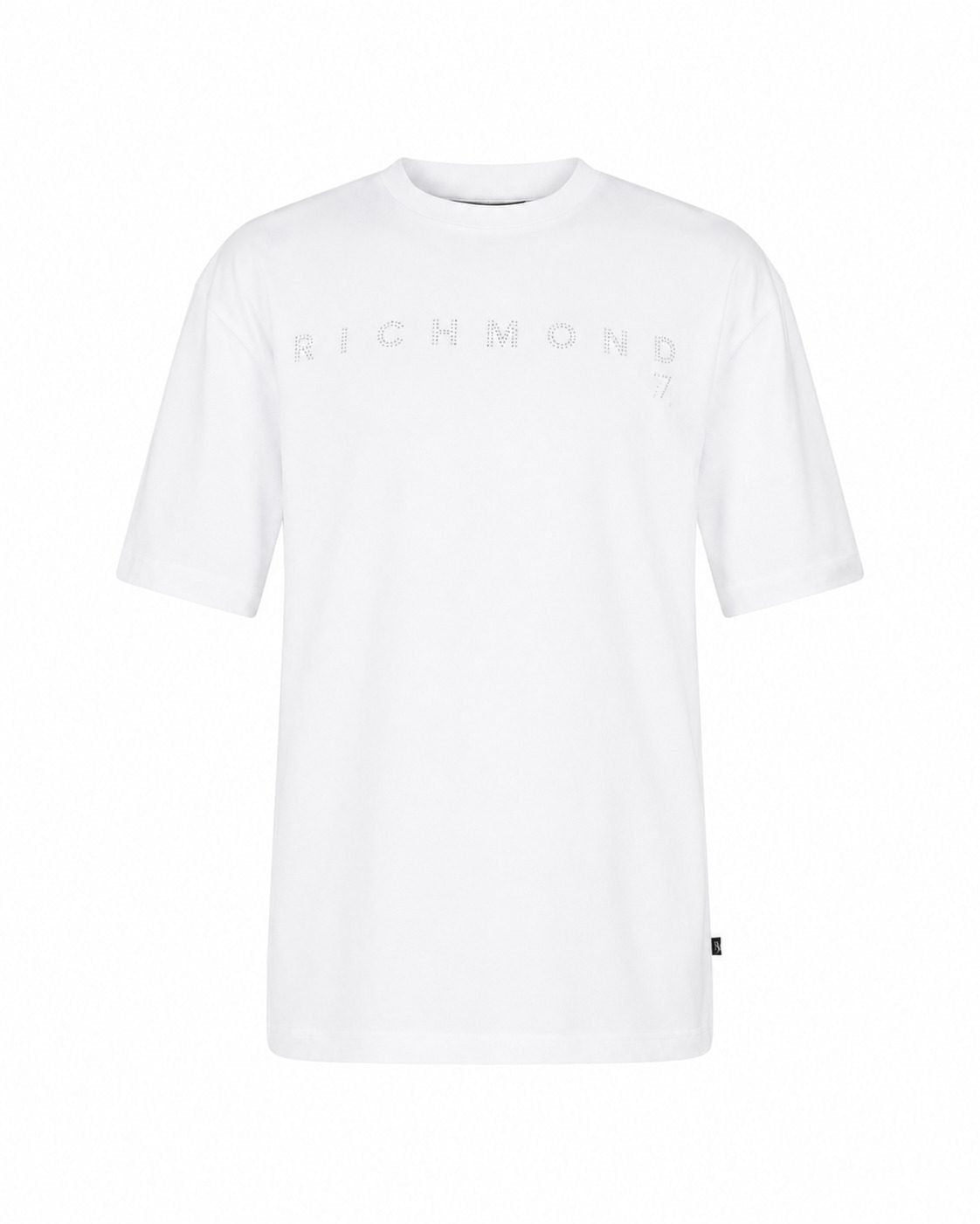 T-shirt Girocollo con Logo Sul Petto