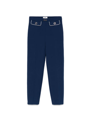 Elisabetta Franchi Pantalone in crepe con piping