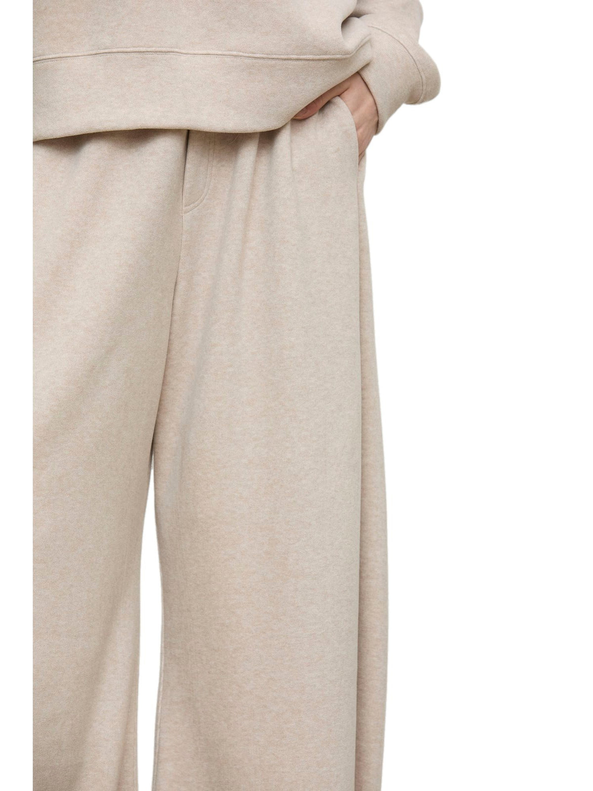 Felpa Oversize con Polsini e Orlo a Coste