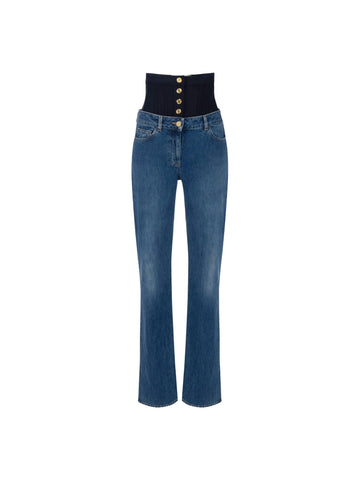 Elisabetta Franchi Jeans con vita in neoprene
