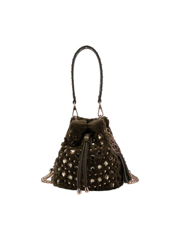 La Carrie Borsa a secchiello in ecopelliccia Andromeda Small