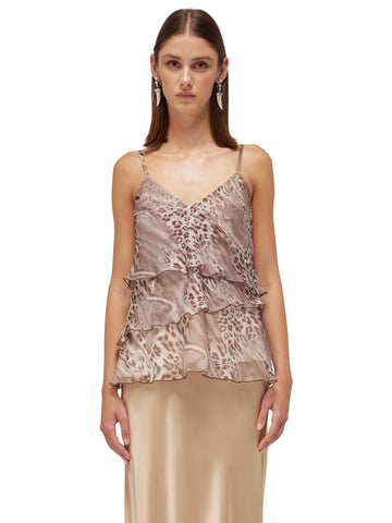 Blugirl Top a balze animalier