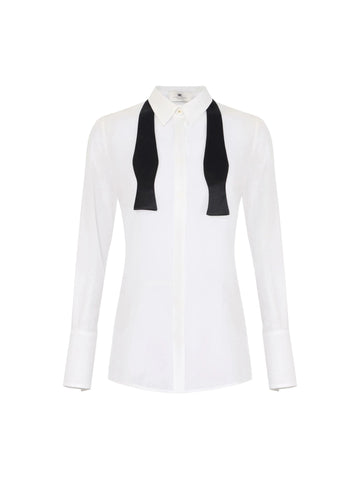 Elisabetta Franchi Camicia in georgette con papillon