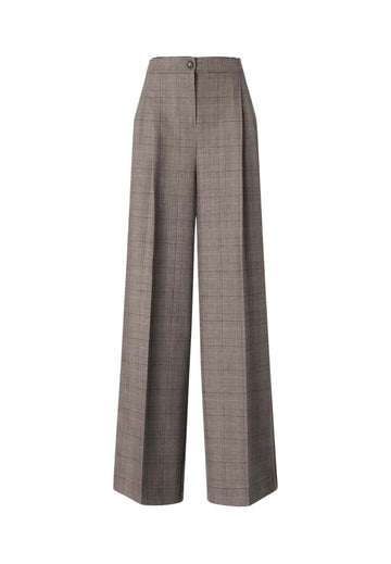 Pinko Pantalone Palazzo in Misto Lana a Quadri donna