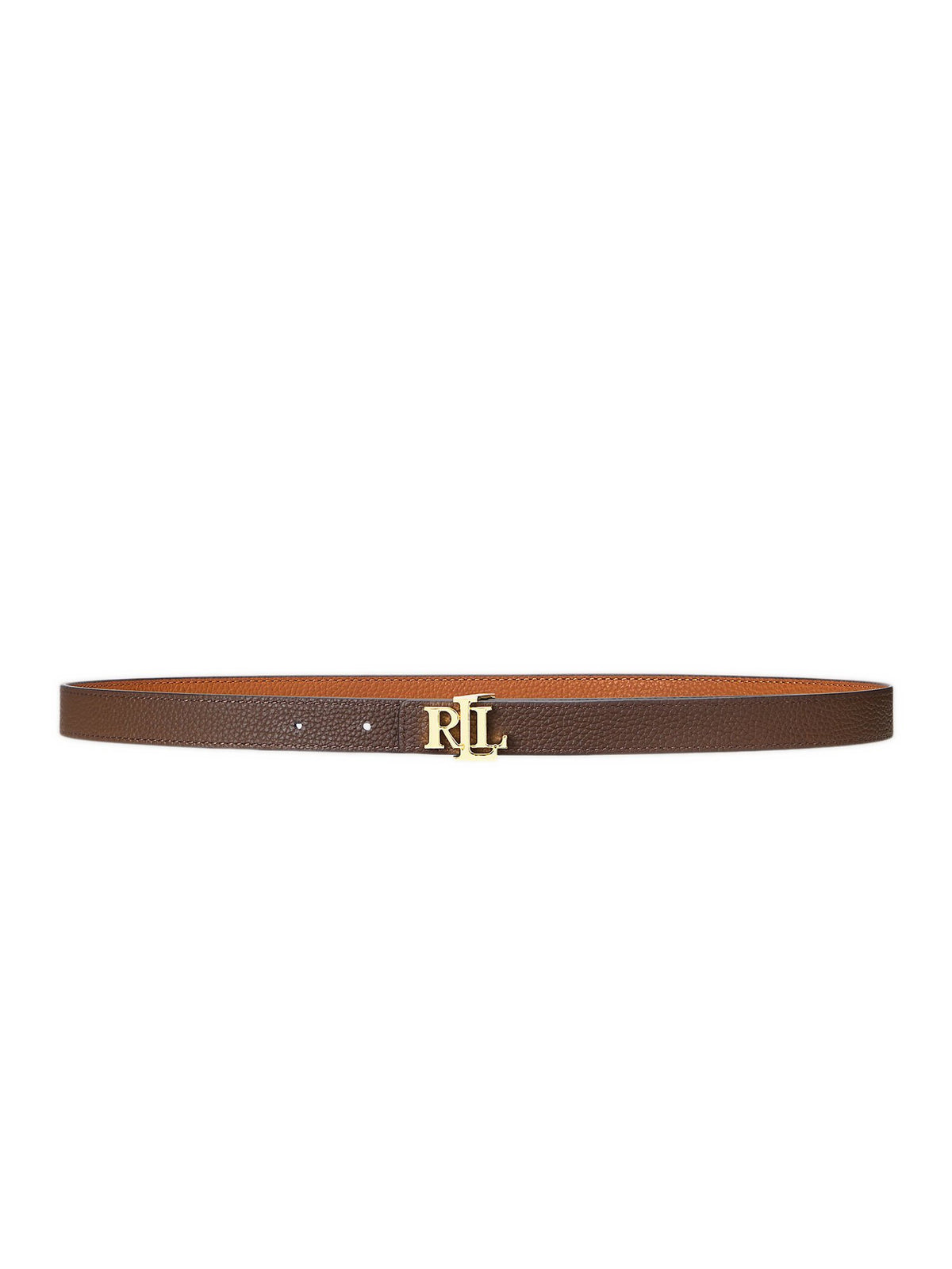 Cintura sottile reversibile in pelle con logo