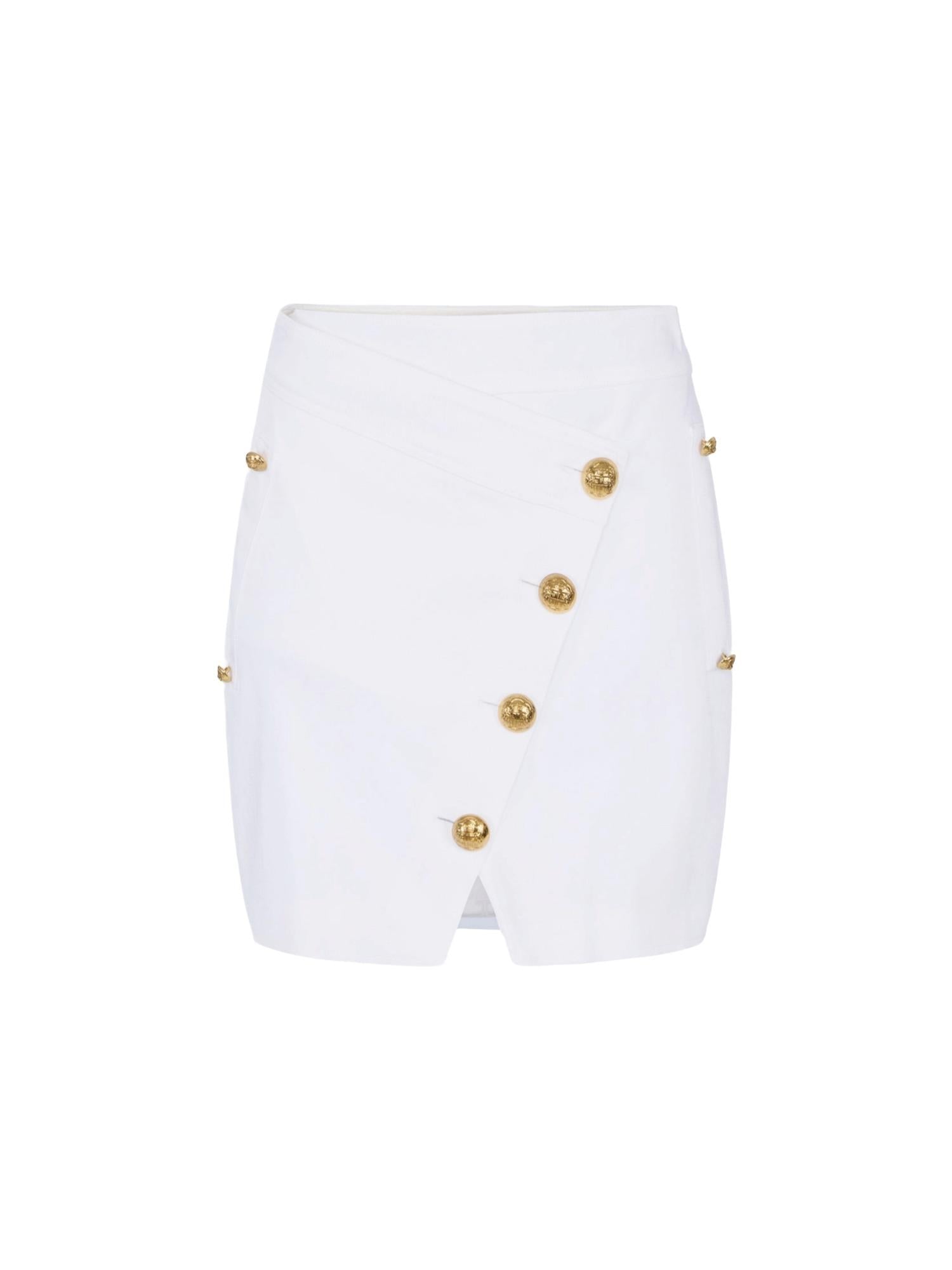 Elisabetta Franchi Gonna con bottoni gioiello