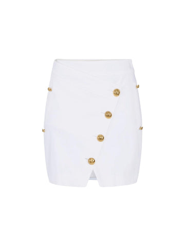 Elisabetta Franchi Gonna con bottoni gioiello
