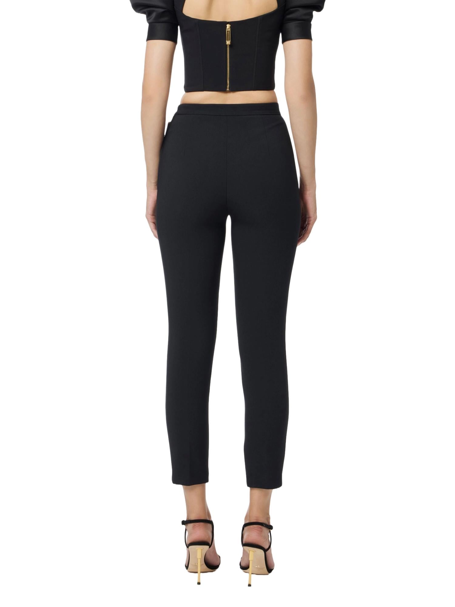 Elisabetta Franchi Pantalone slim in crepe