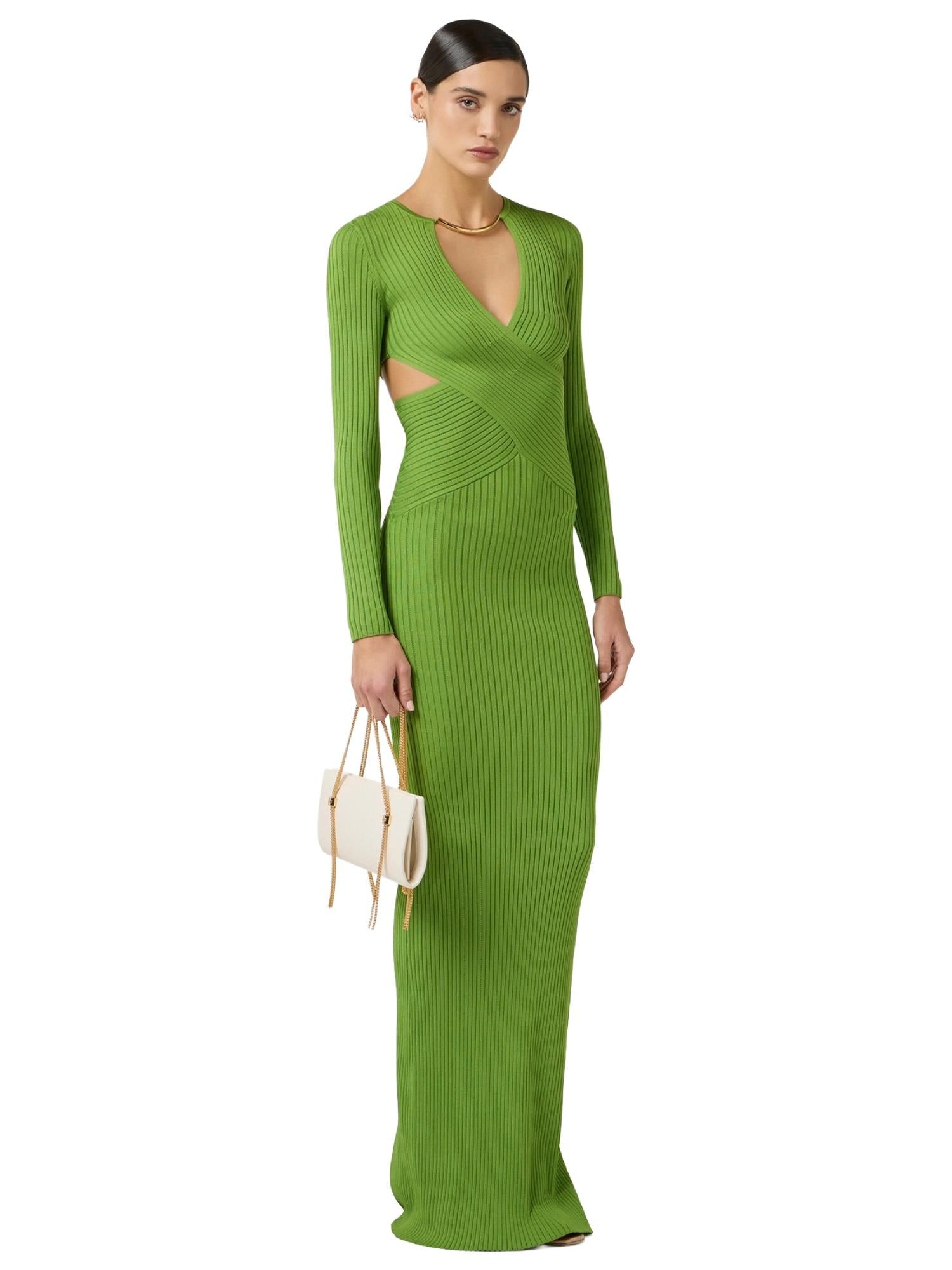 Elisabetta Franchi Abito Red Carpet con collana gioiello