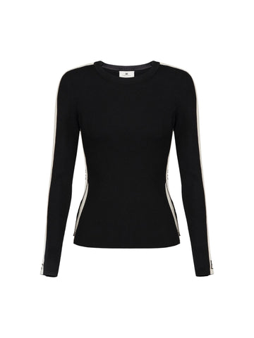 Elisabetta Franchi Maglia con bande a contrasto
