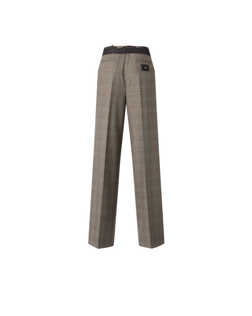 Pinko Pantalone Palazzo in Misto Lana a Quadri donna